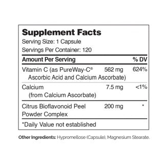 Zahler Pureway C Vitamin C And Bioflavonoids 500mg